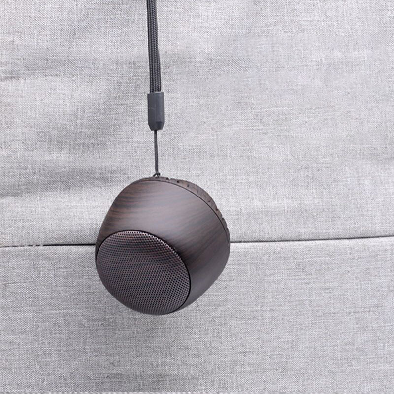 Wood Grain Bluetooth Speaker w/LED Night Light 5