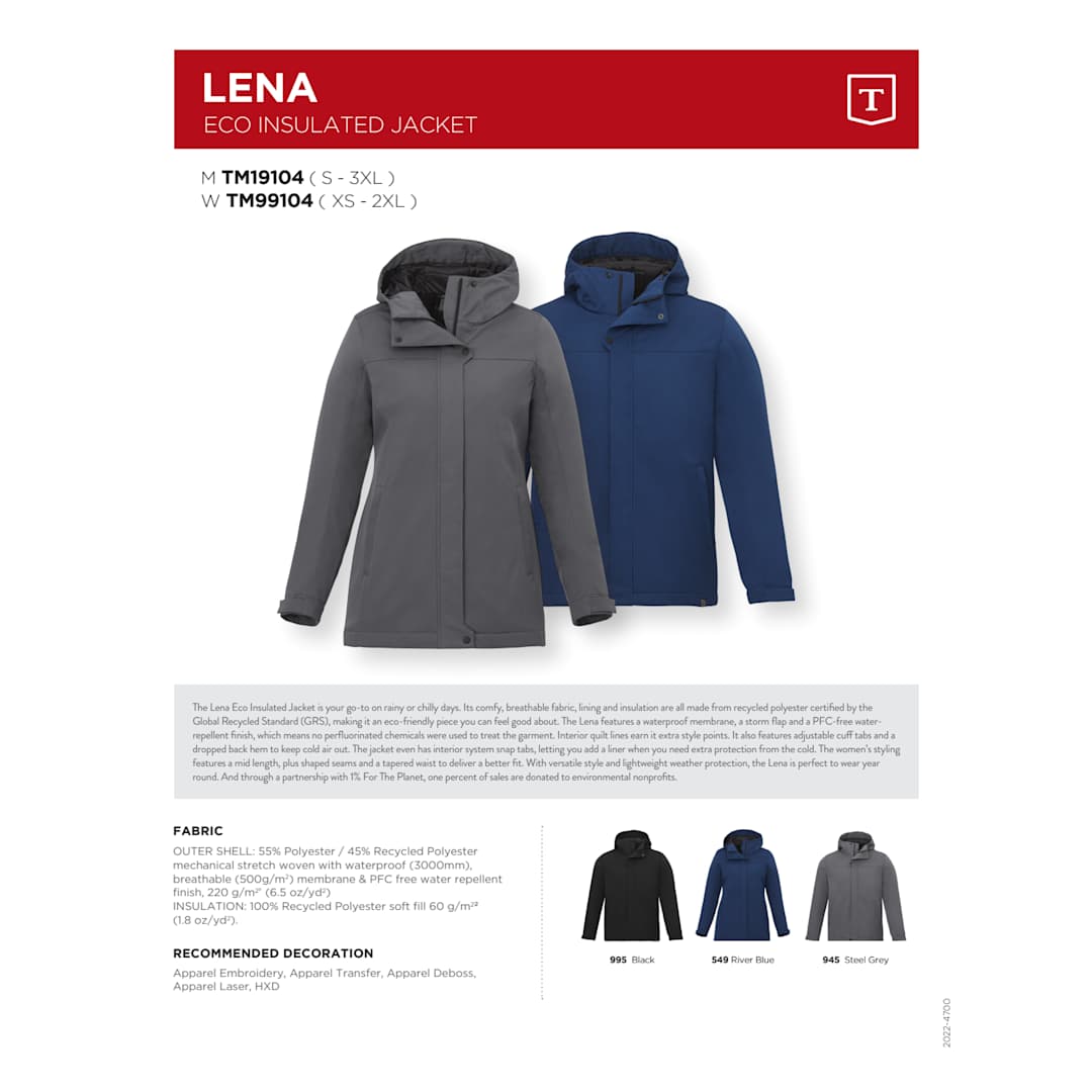 LENA Eco Insulated Jacket - Men's 38