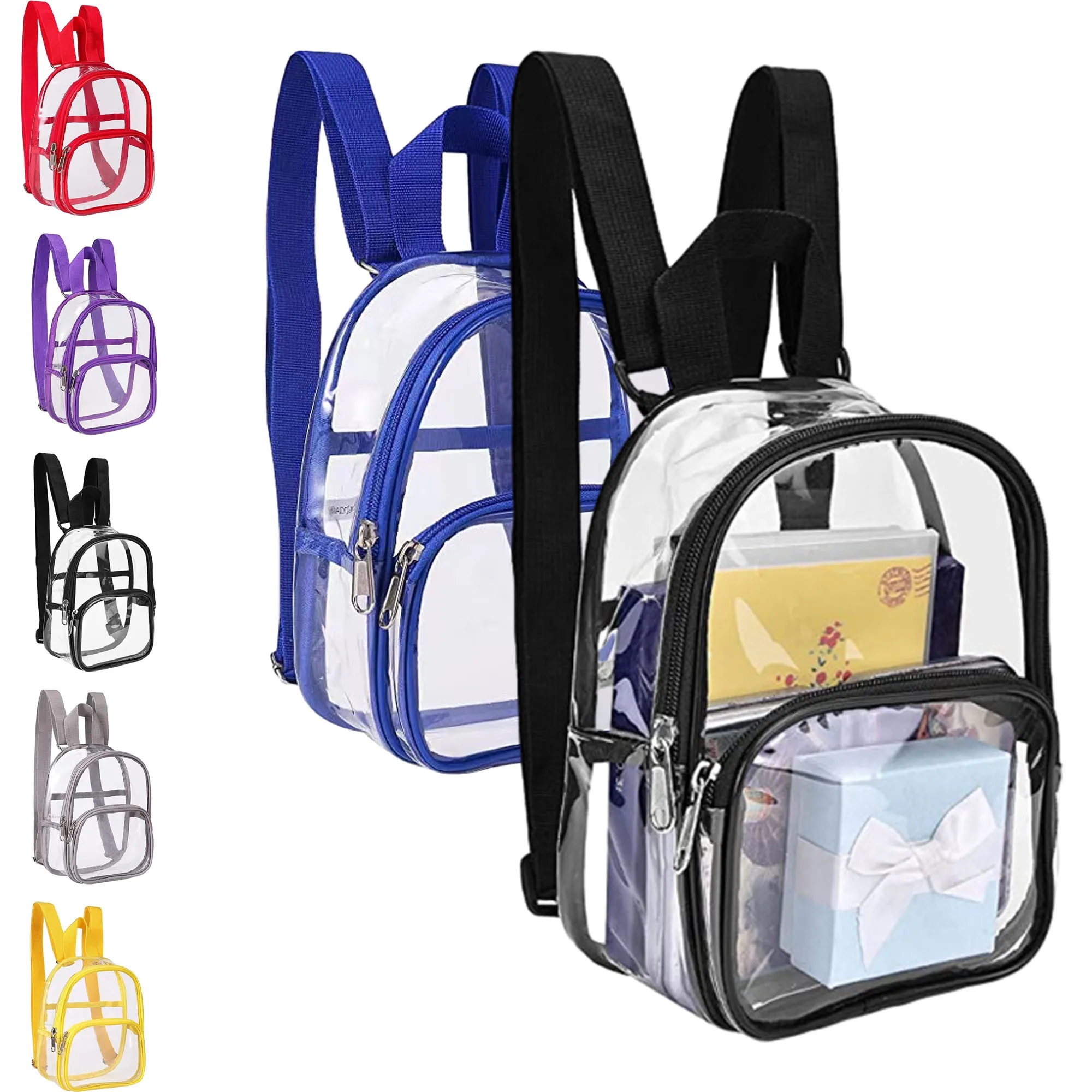 Transparent PVC Sports Backpack Adjustable Shoulder Bag 4