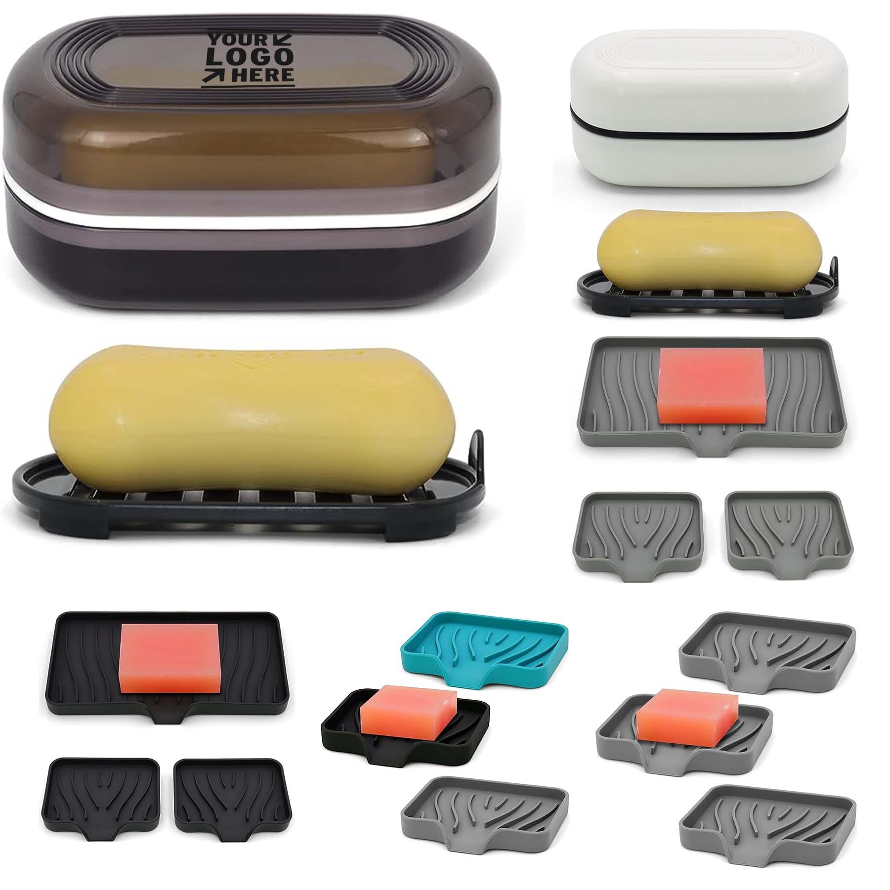 Removable Draining Layer Travel Portable Leakproof Soap Container 2
