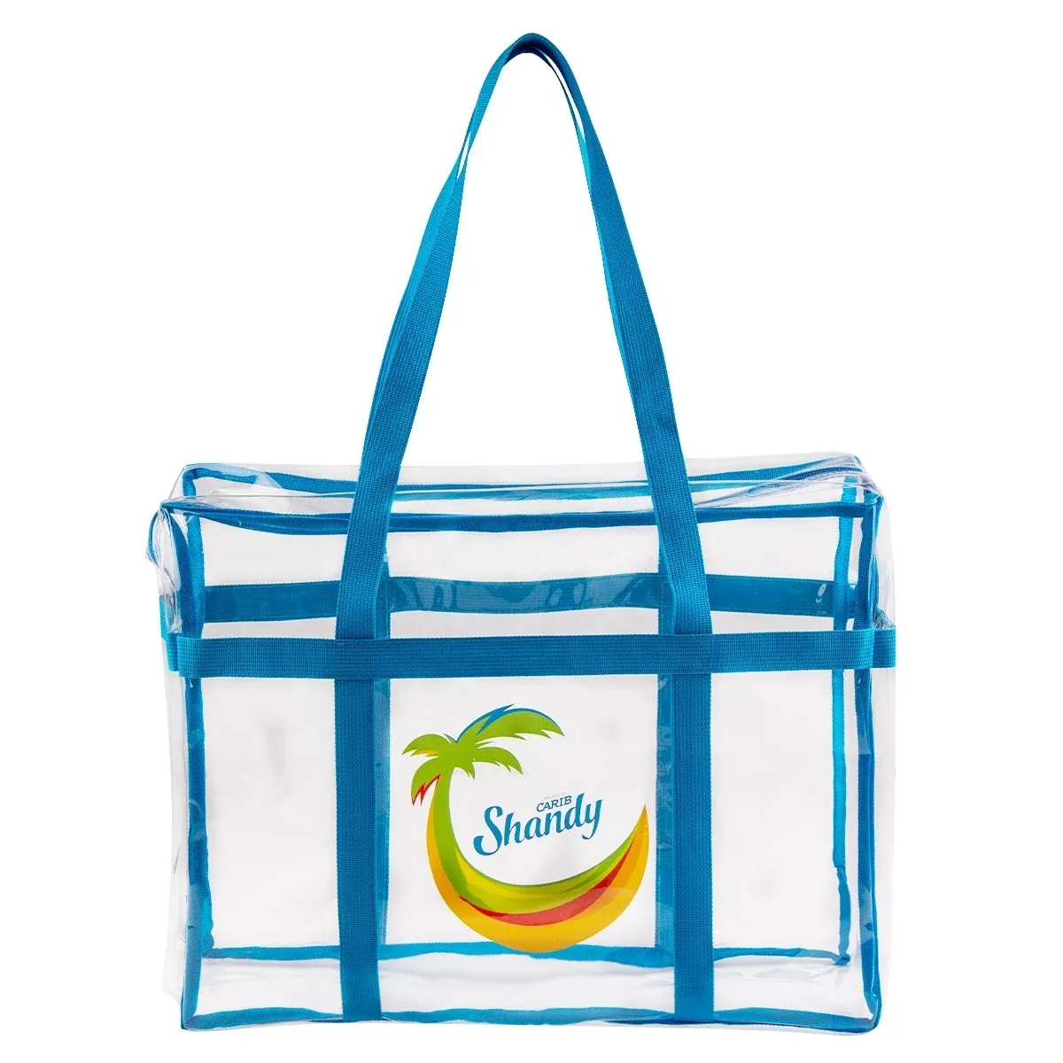 Custom Clear PVC Beach Tote Bag 5