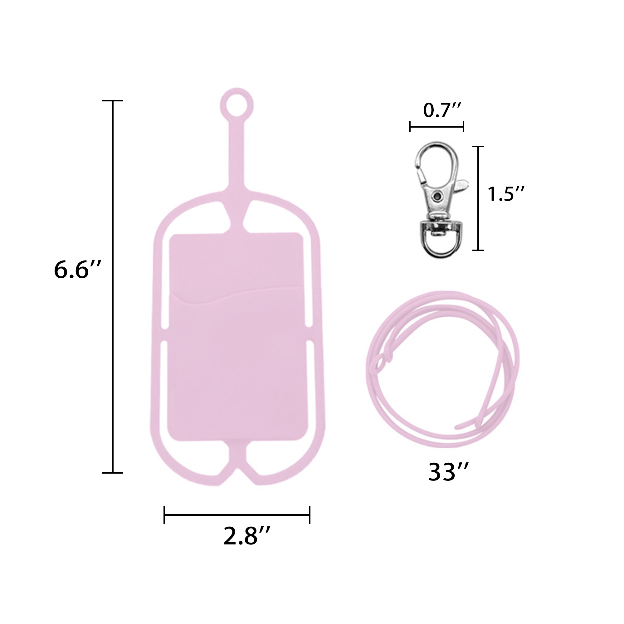 Multi-Functional Silicone Phone Case Cardholder With Lanyard 6