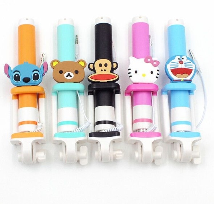 Cartoon Wired Phone selfie stick 2