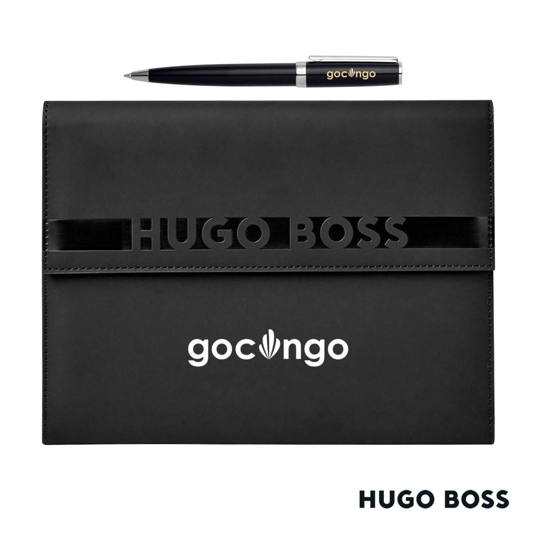 Hugo Boss® Ballpoint Pen & A5 Folder Set 6