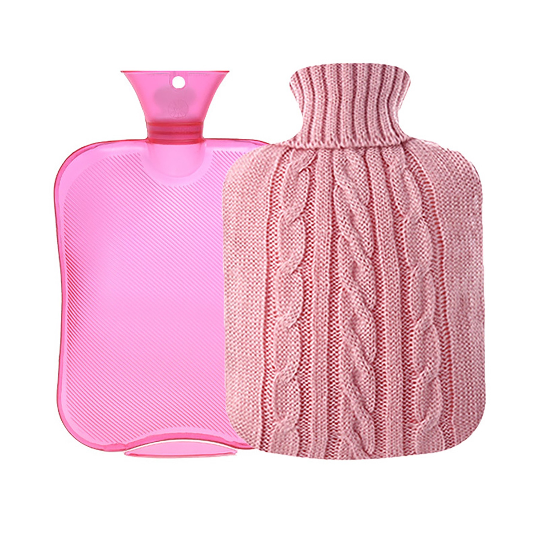 Hot Water Bottle with Knitted Cover 6