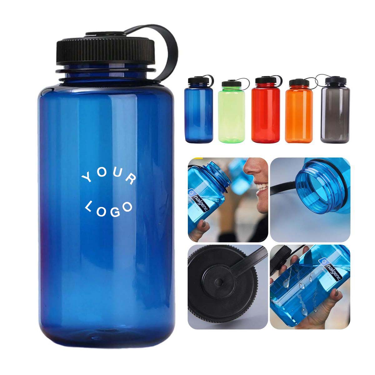 Durable Plastic Sports Water Bottle with Handle 2
