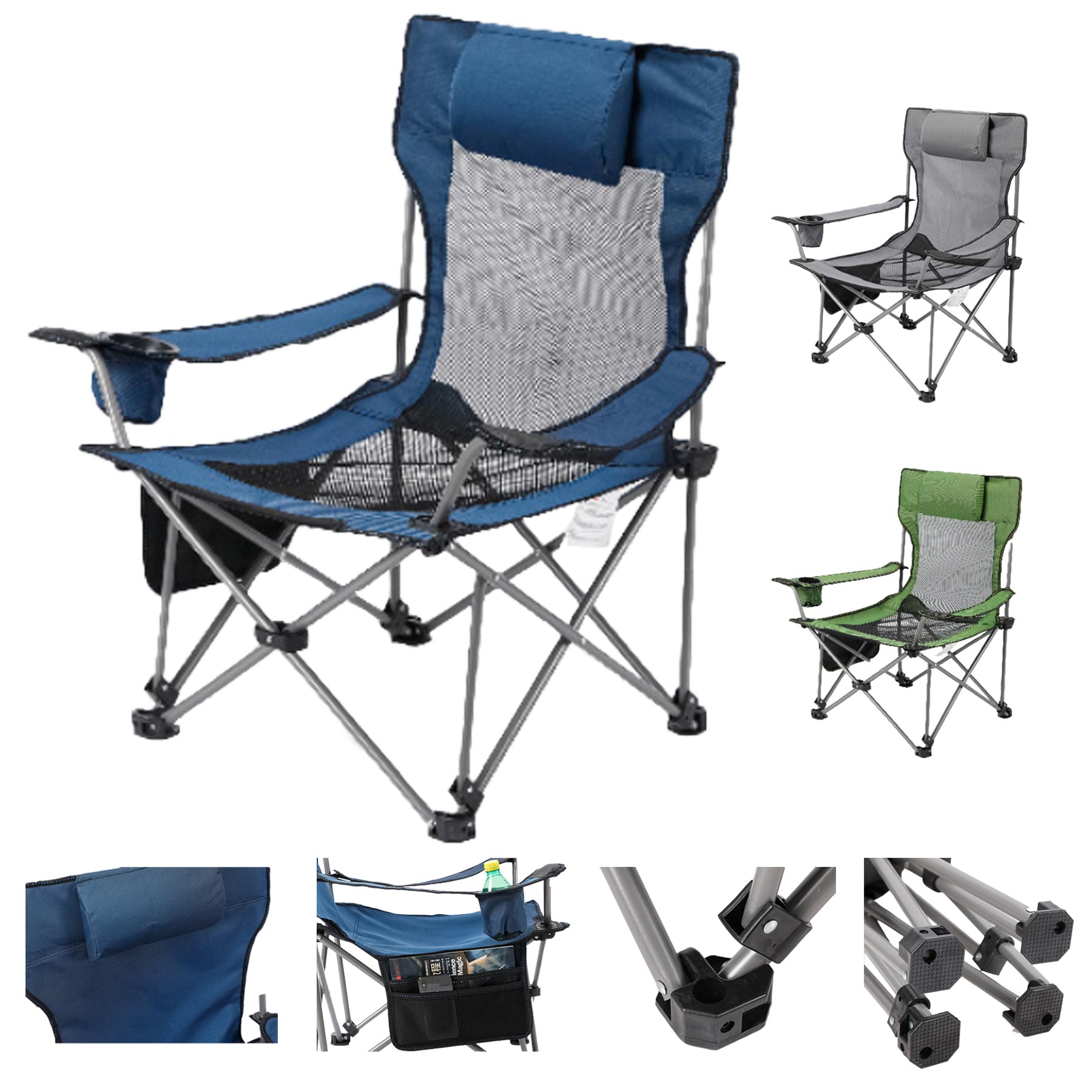 Outdoor Sitting And Lying Dual-purpose Folding Chair With Carry Bag 1