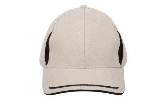 Brushed Heavy Cotton with Crown Inserts, Peak Trim & Sandwich 8