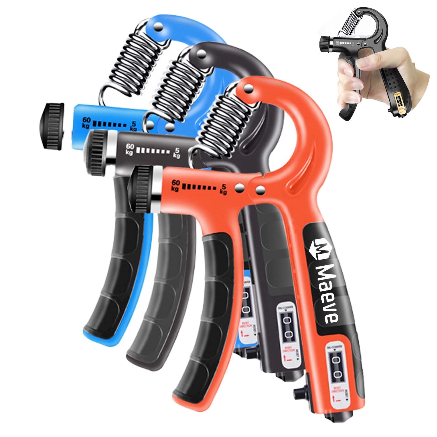 Adjustable R-Shape Countable Hand Grip 6