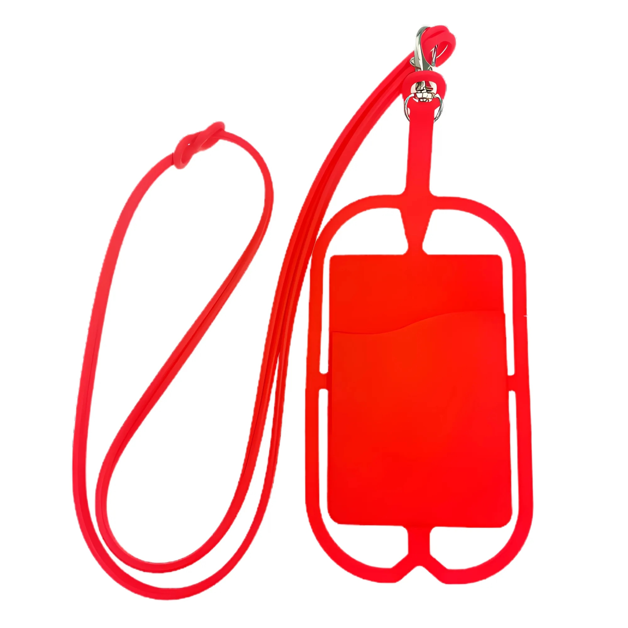 Cell Phone Lanyard w/Card Pocket And Silicone Neck Strap 2