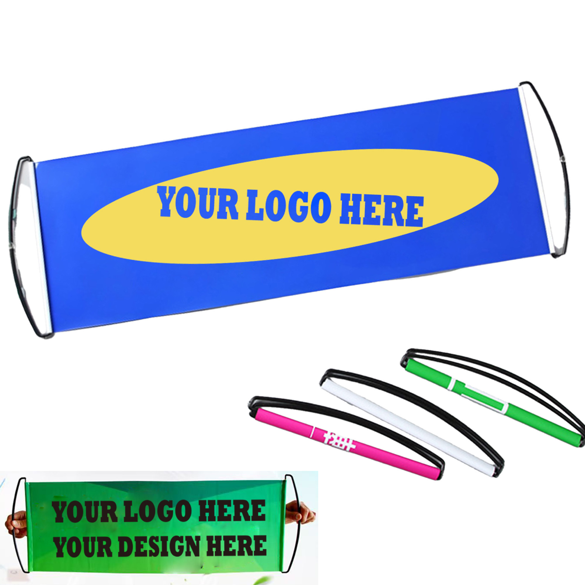 Handheld Retractable Banner Roll up Banners MOQ50 1