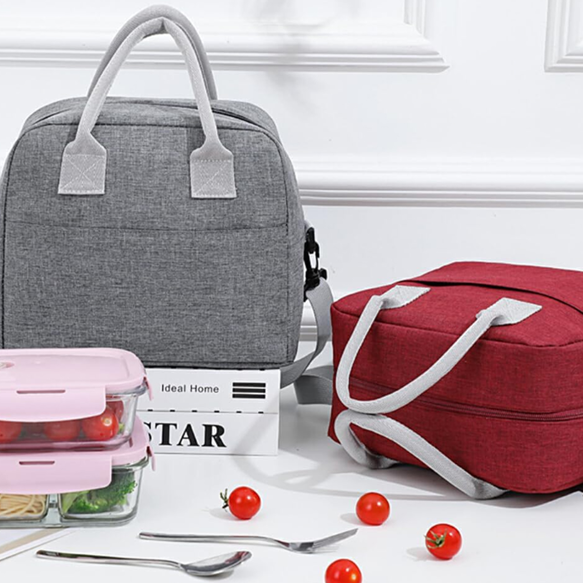 9L Insulated Lunch Bag with Handle and Shoulder Strap 7