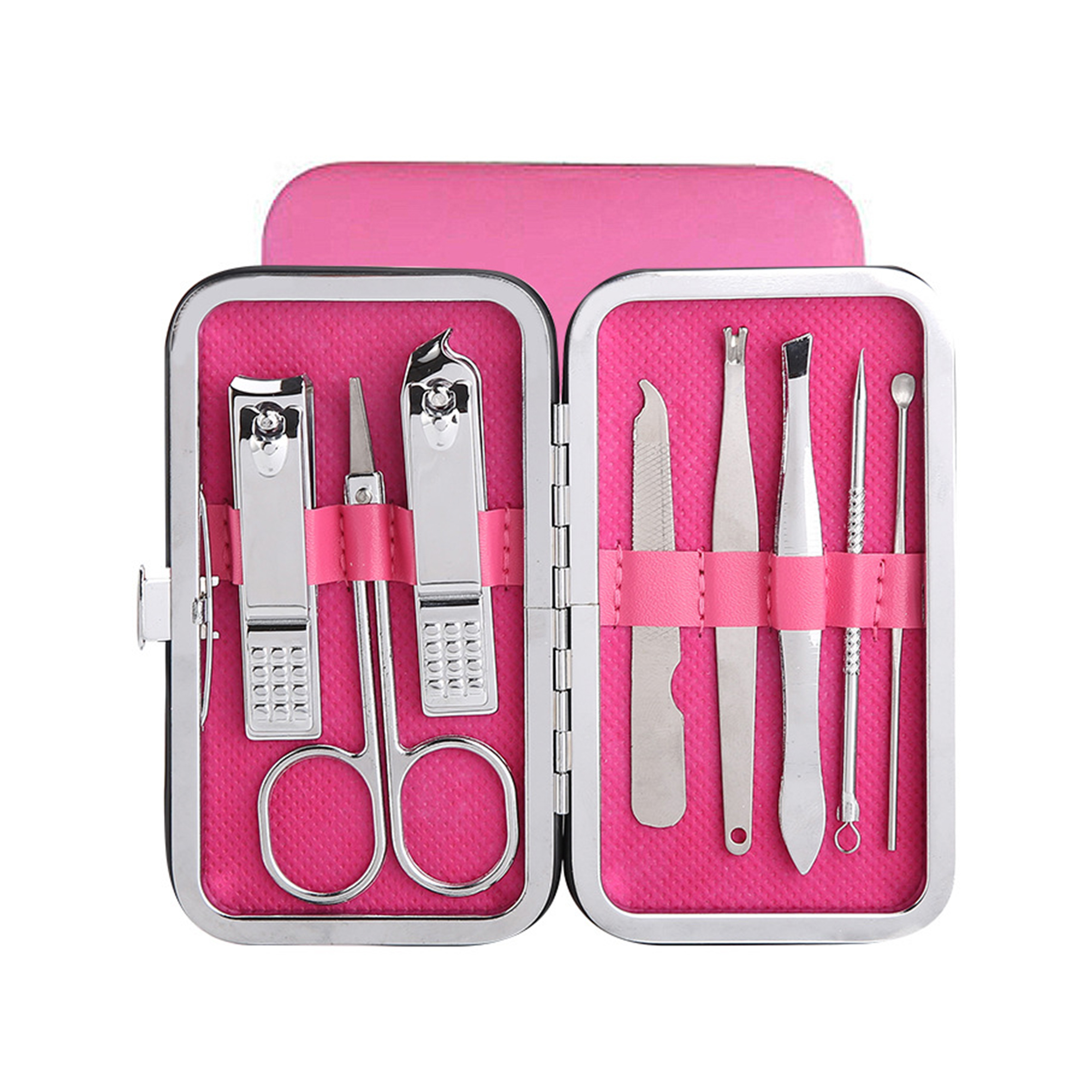 Stainless Steel Manicure Set PU Leather Case 2