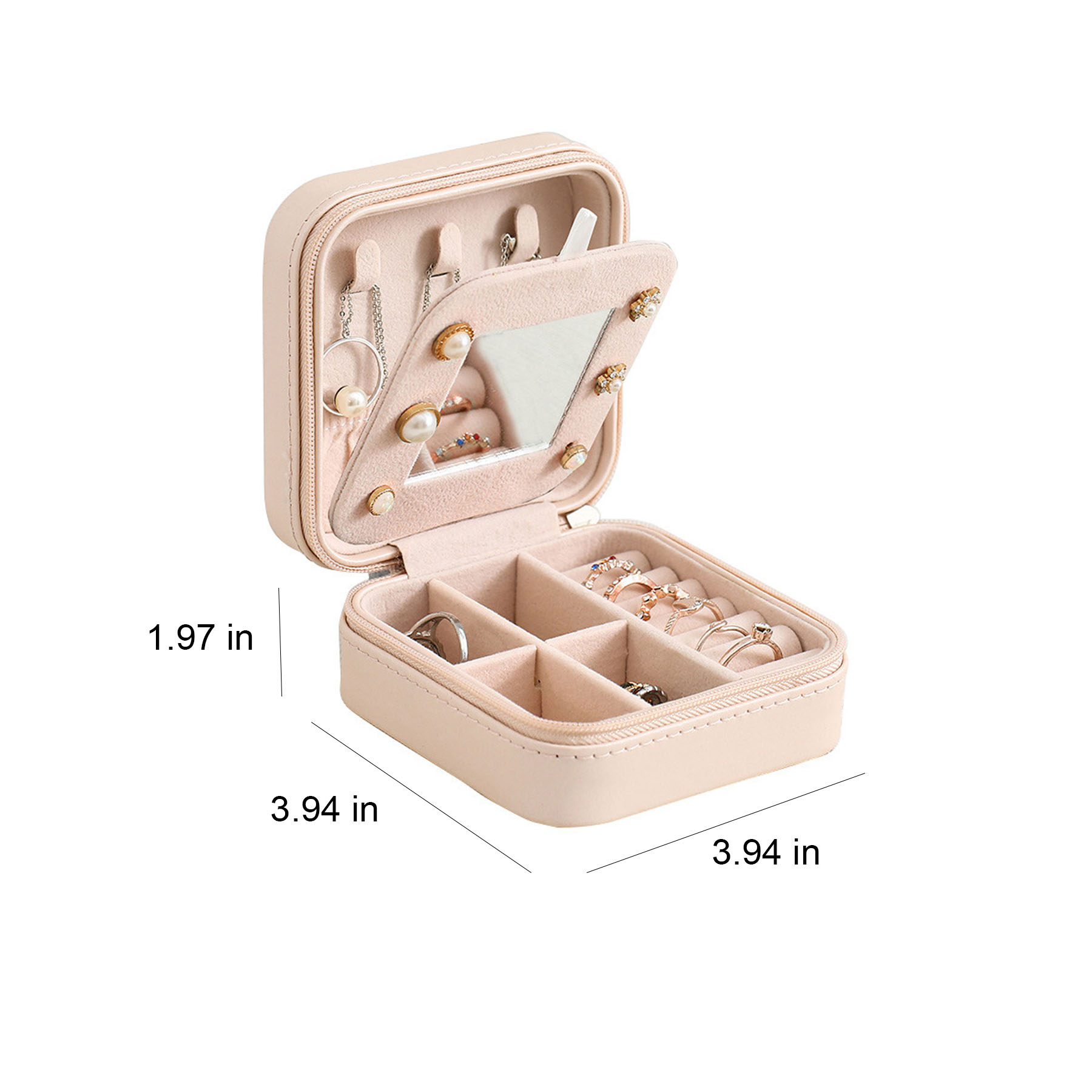 Portable PU Multifunctional Jewelry Storage Box 4