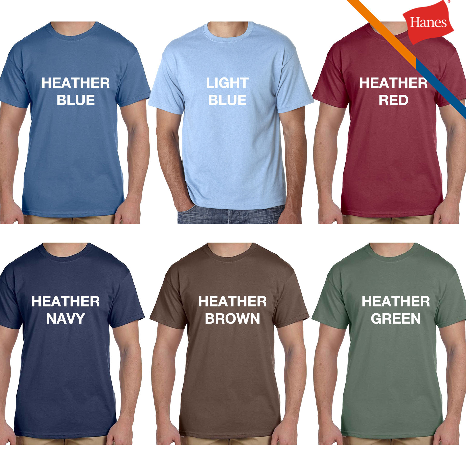 Hanes® 5.5 oz Cotton Blend Preshrunk T-shirts 4