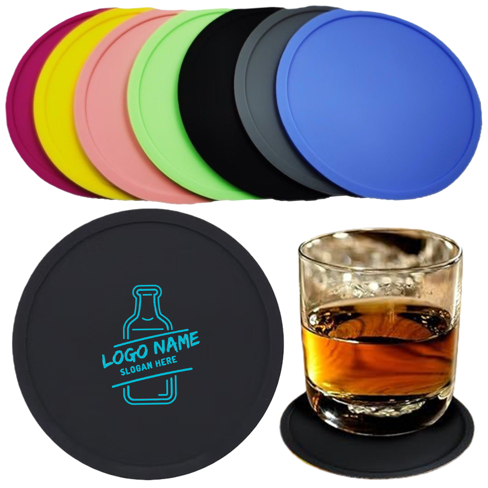 Round Non Slip Silicone Coaster 2