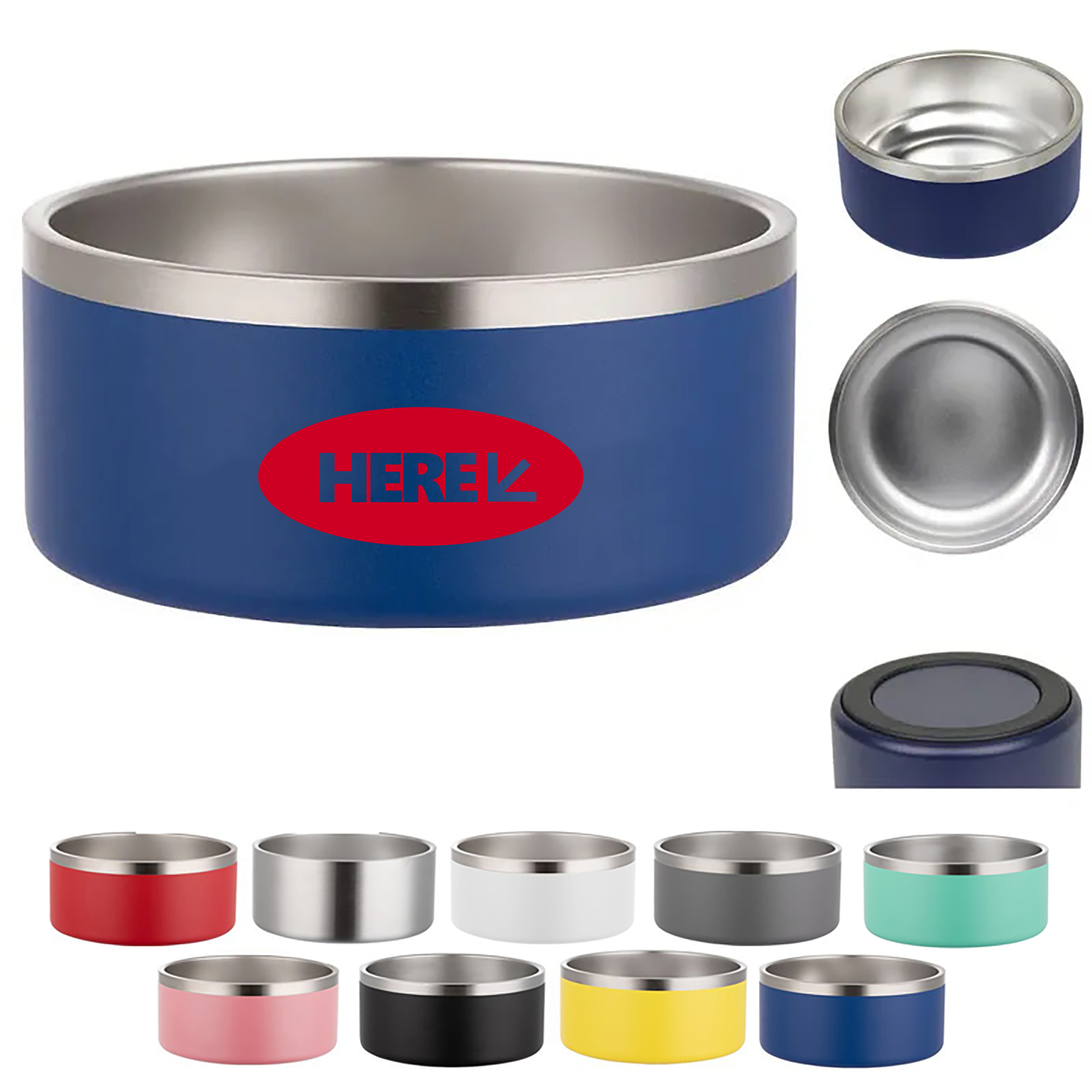 Stainless Steel Pet Bowl with Non-Slip Silicone Base 7