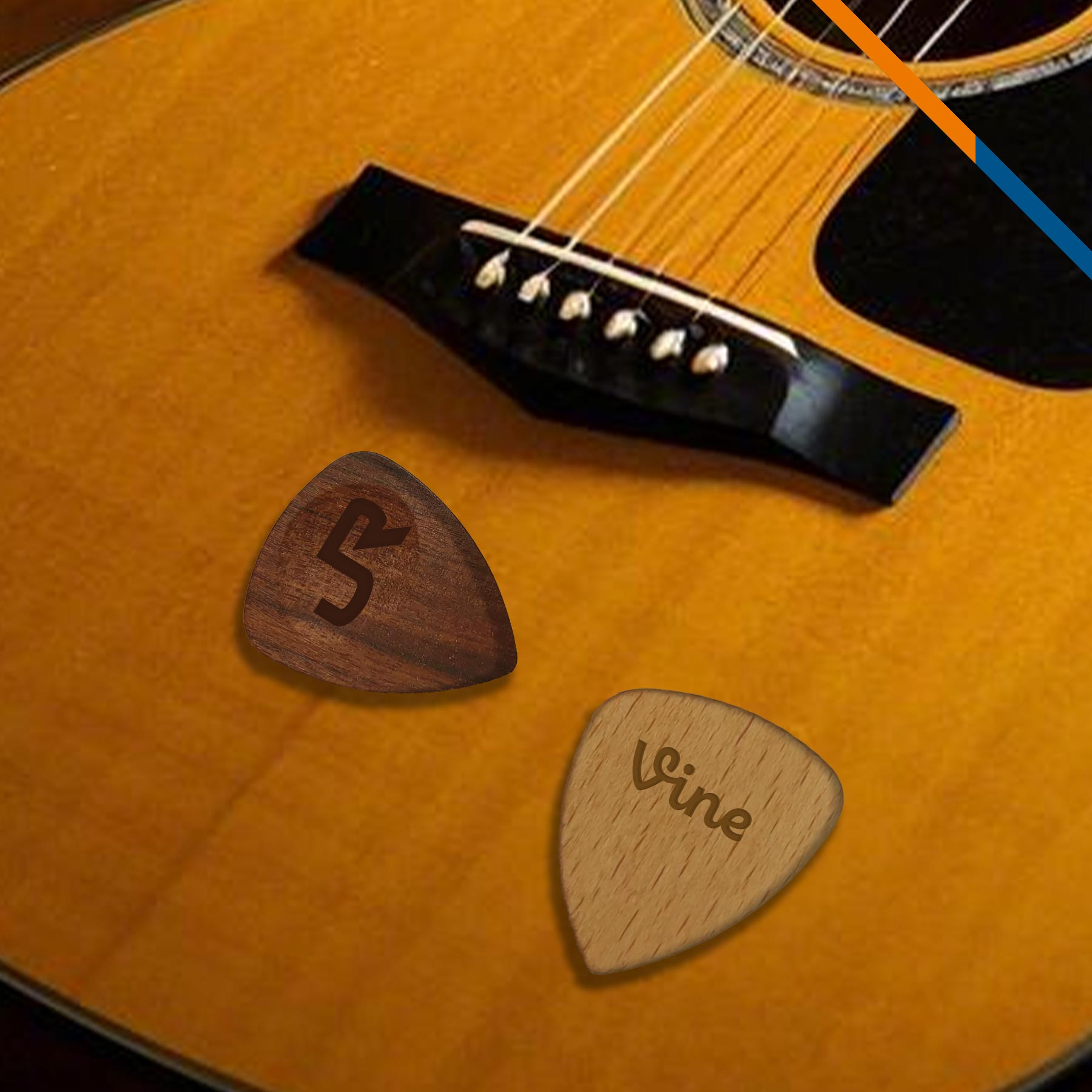 TonePlix Wooden Guitar Pick 14