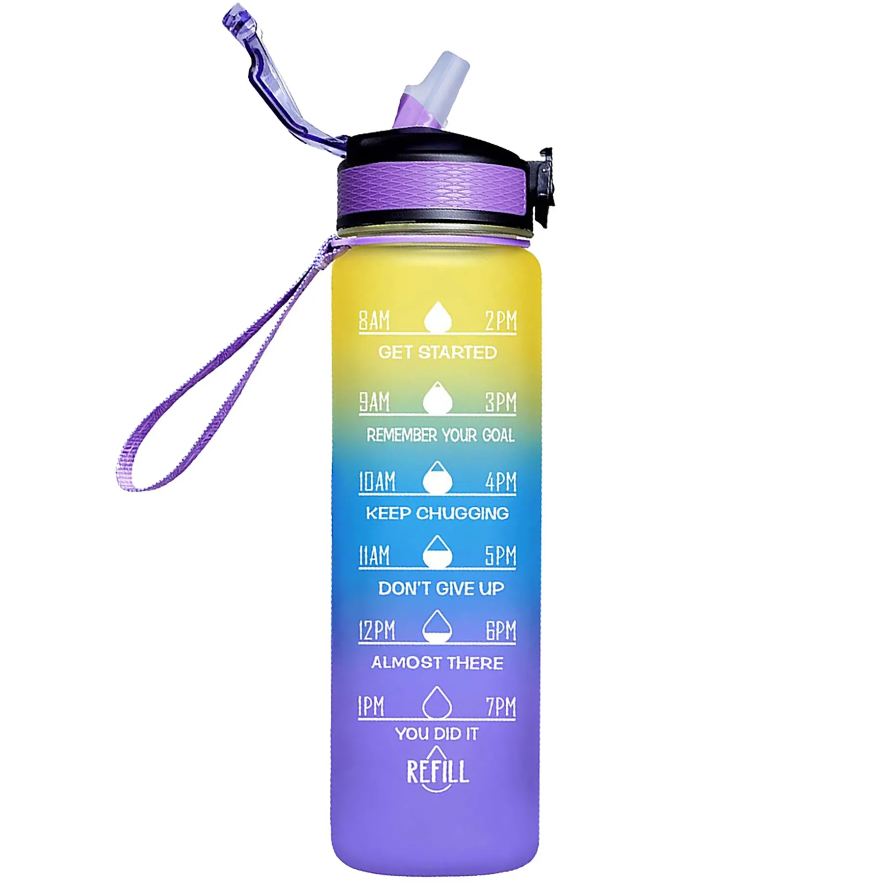 Sports Water Bottle with Time Marker 10
