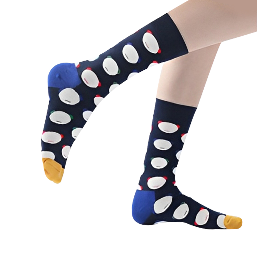 Custom Heat Transfer Bear Head Pattern Dress Socks 11