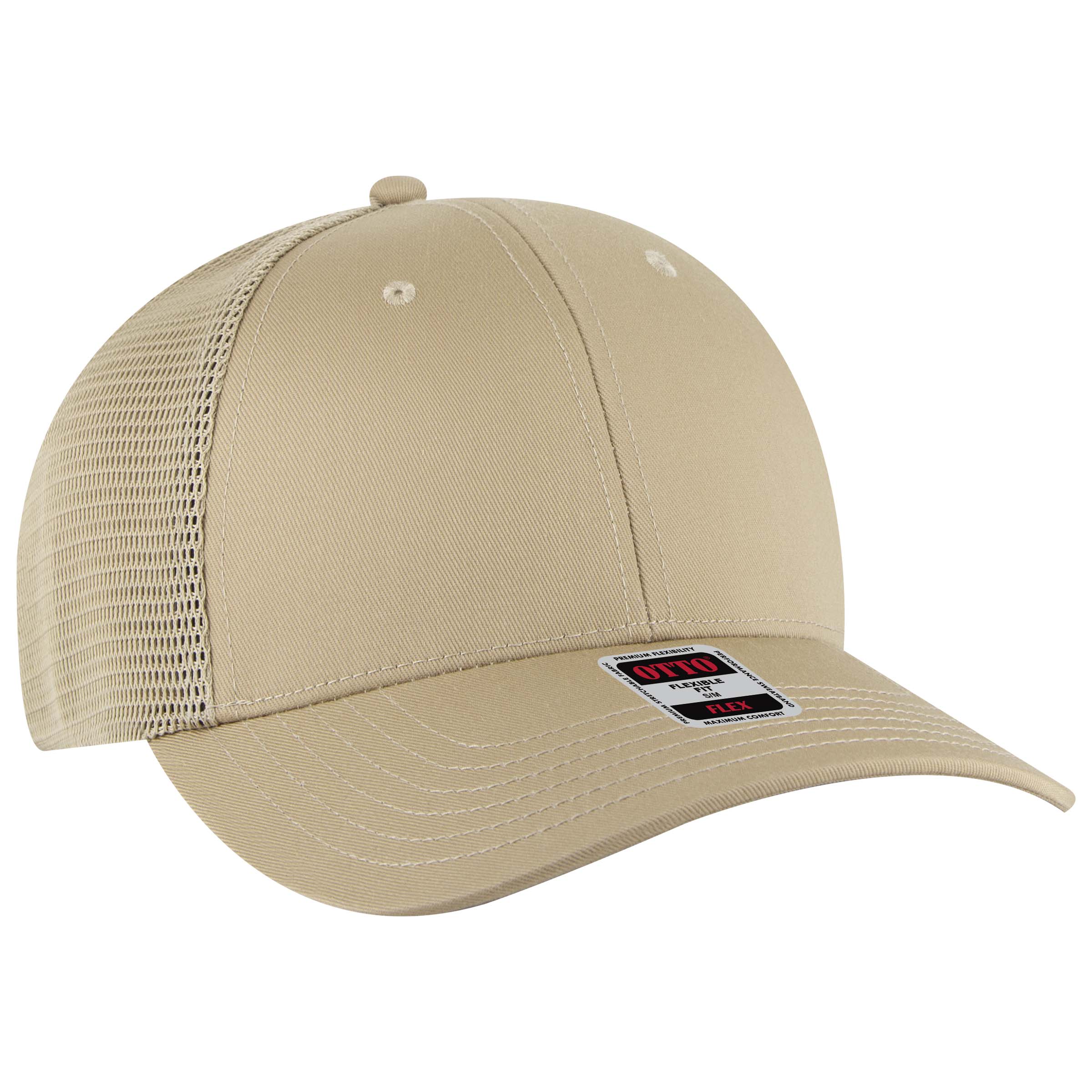 OTTO CAP® OTTO FLEX® Fitted 6 Panel Low Profile Mesh Back Trucker Hat 49