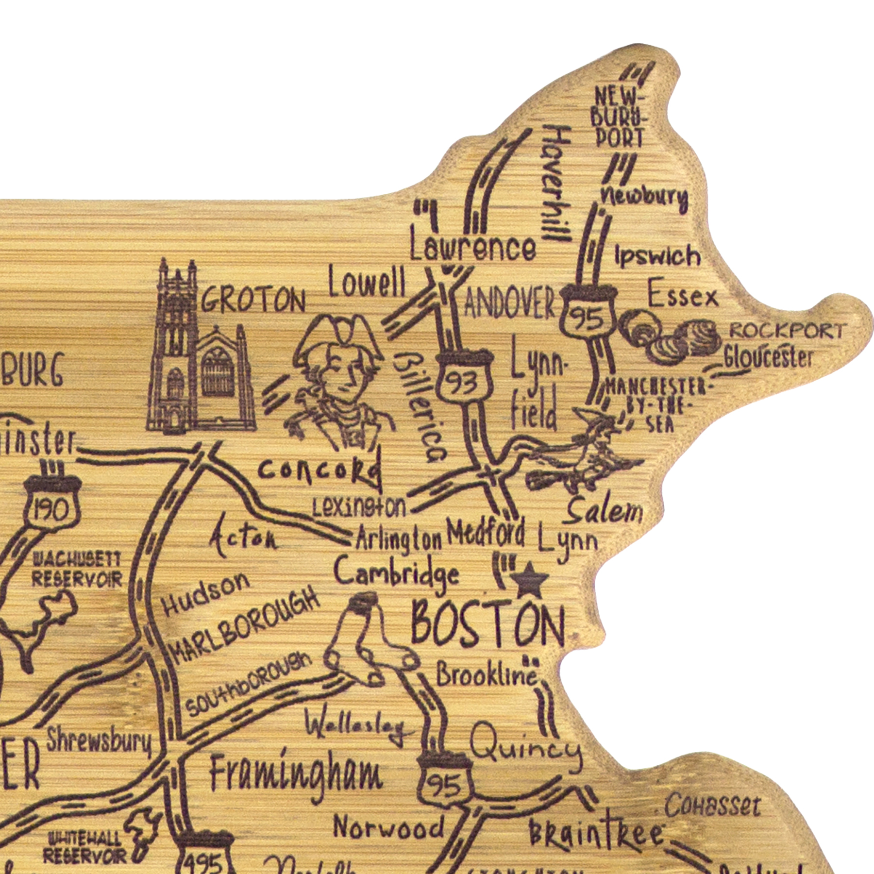 Destination Massachusetts Cutting & Serving Board 2