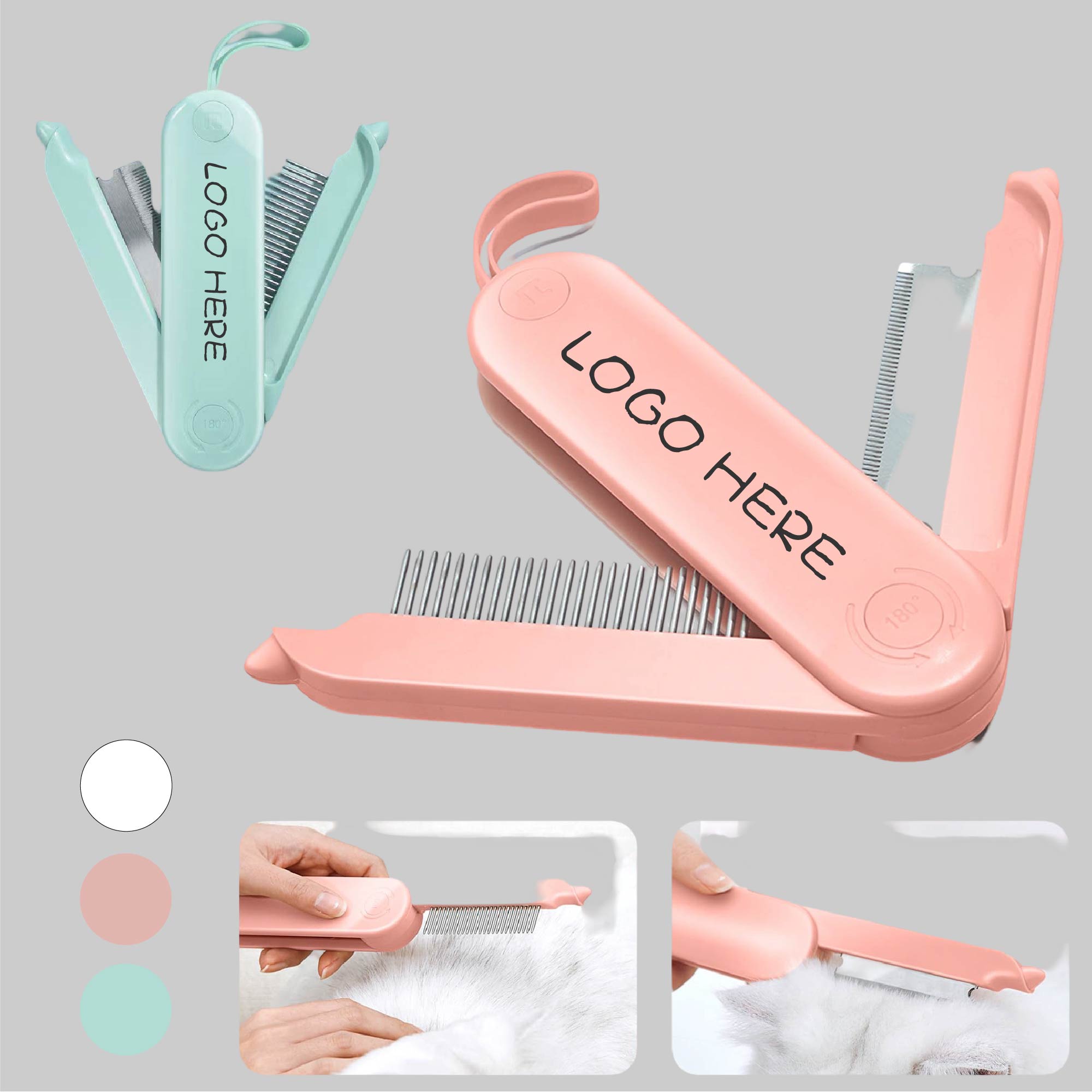 Cat Dog Hair Brush for Deshedding Double Sided Pet 2