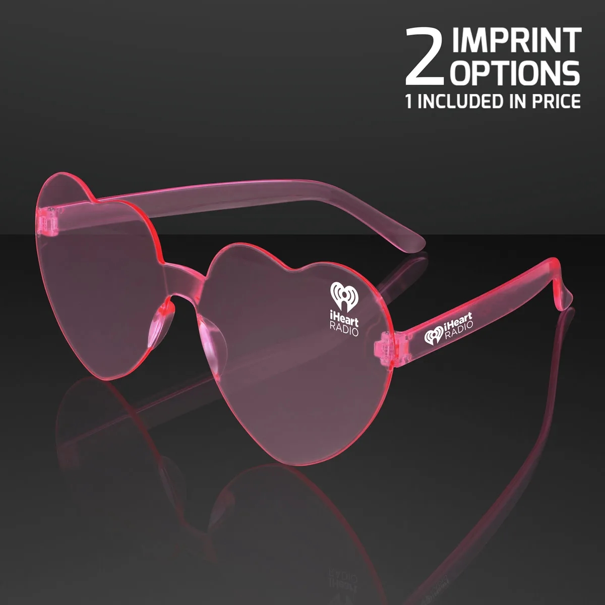 Pink Heart Shades Cute Glasses, Non-Light Up 2