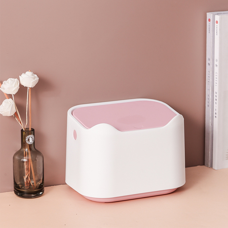 Mini Desktop Trash Can w/Lid 20