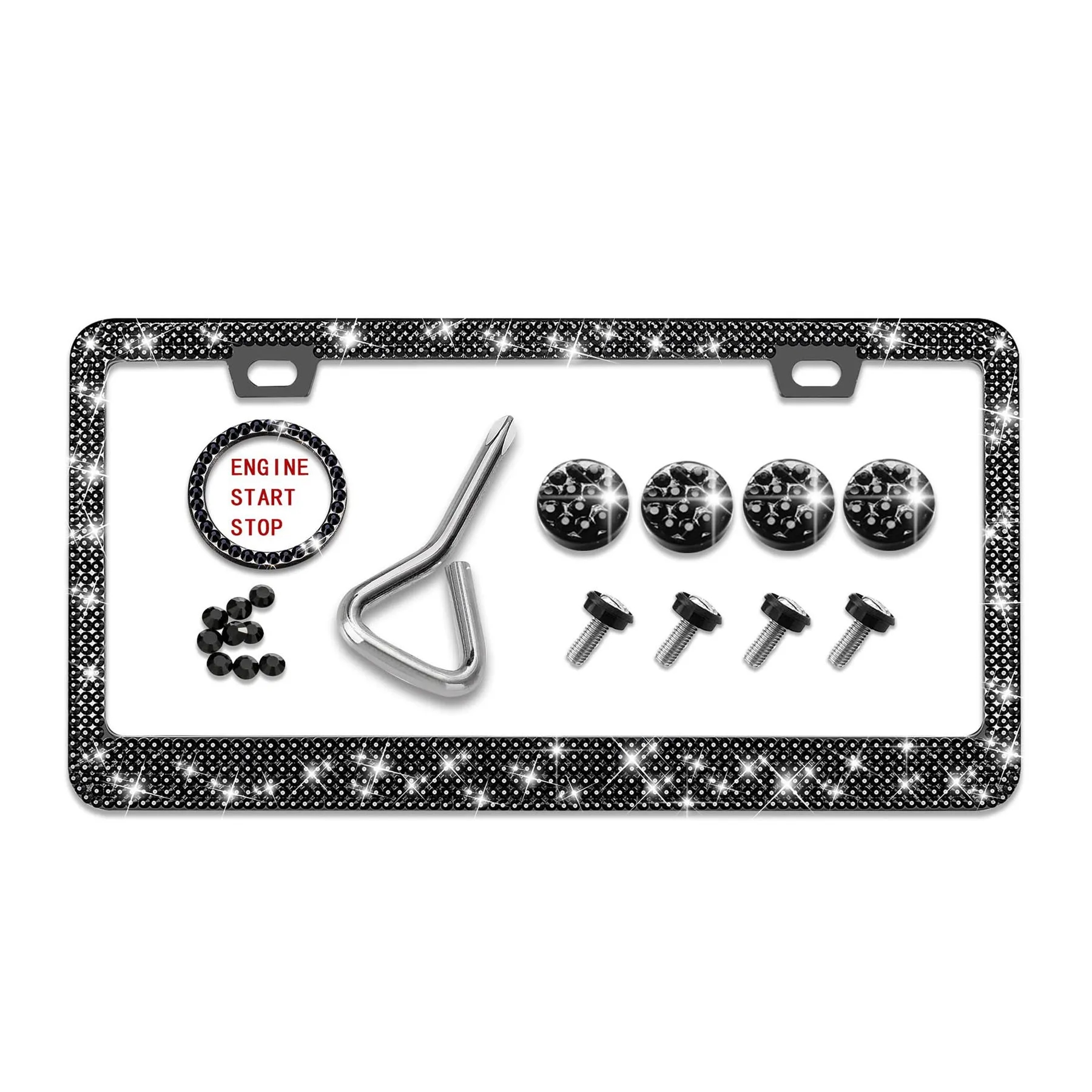 Crystal Diamond License Plate Frame 5