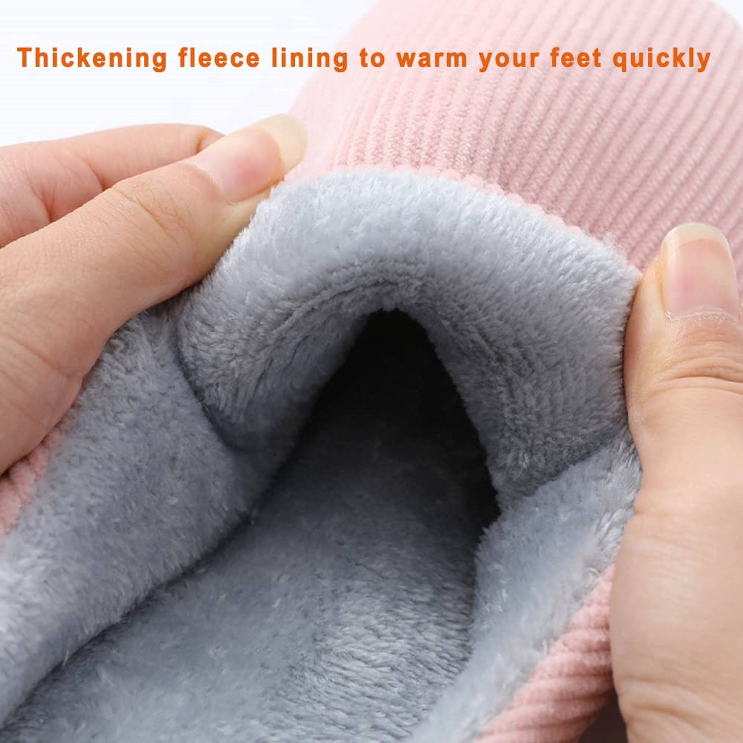Solid-colored Plush Warm Slippers 8