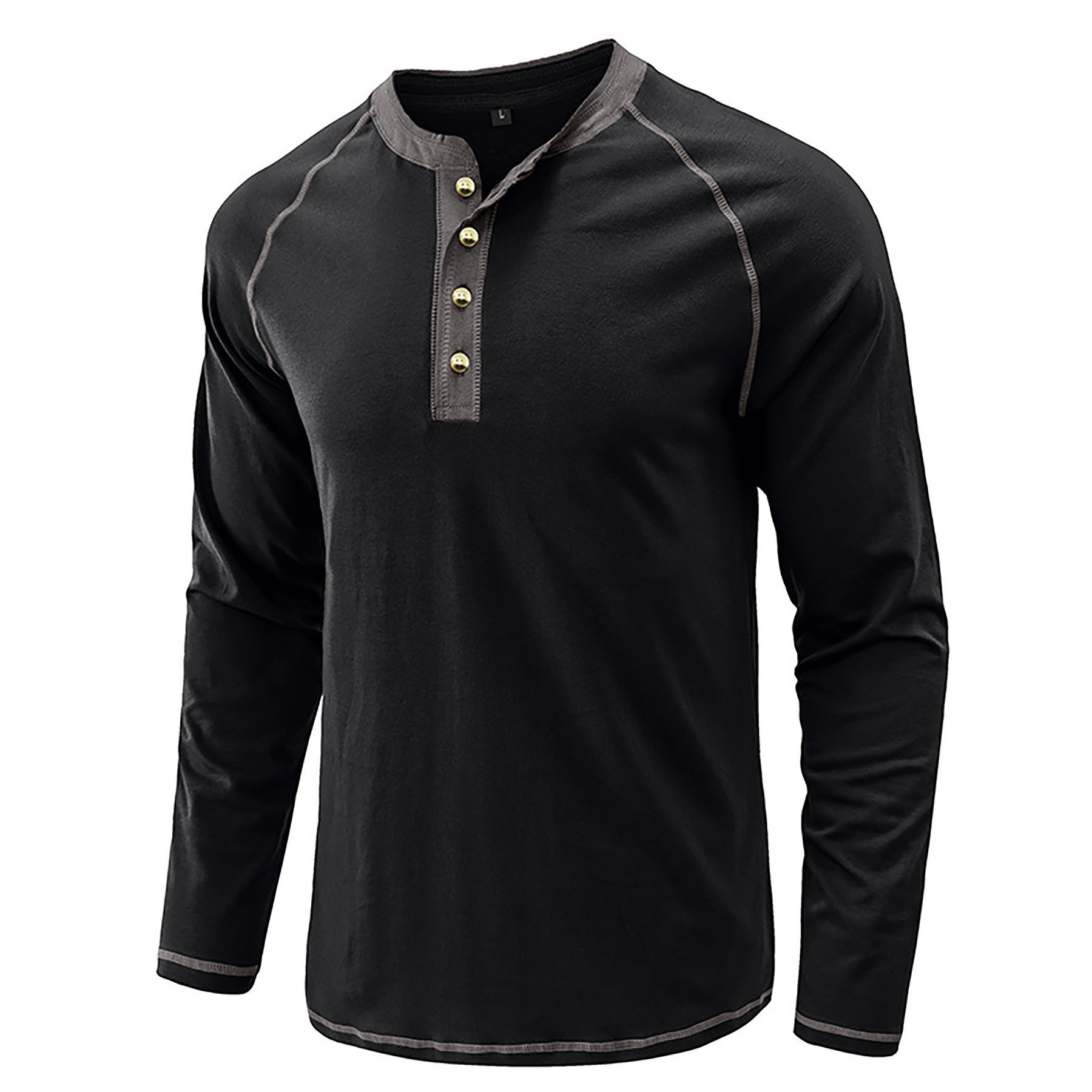 Men's Long Sleeve Henley Shirt 8