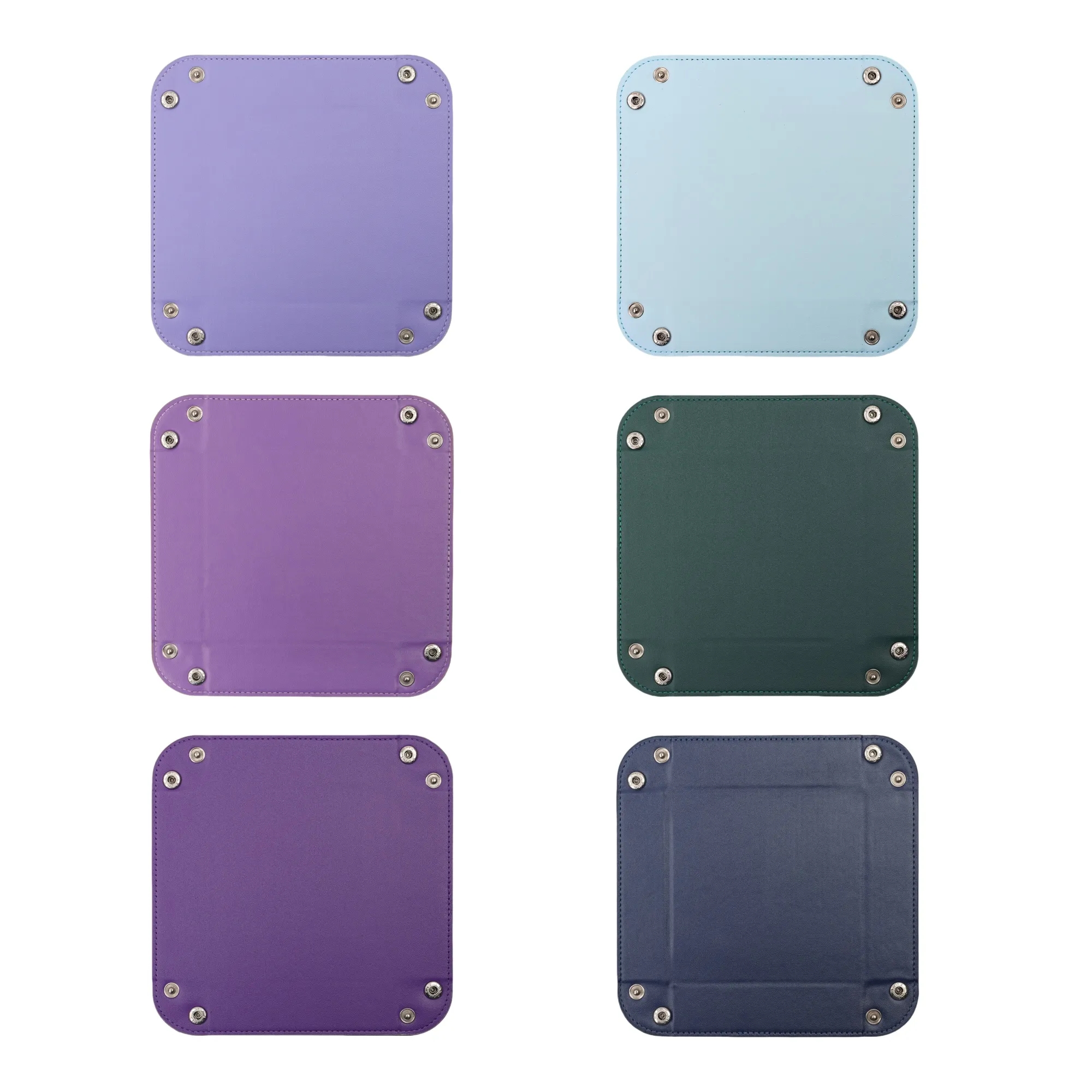 Foldable Square PU Leather Dice Tray 1