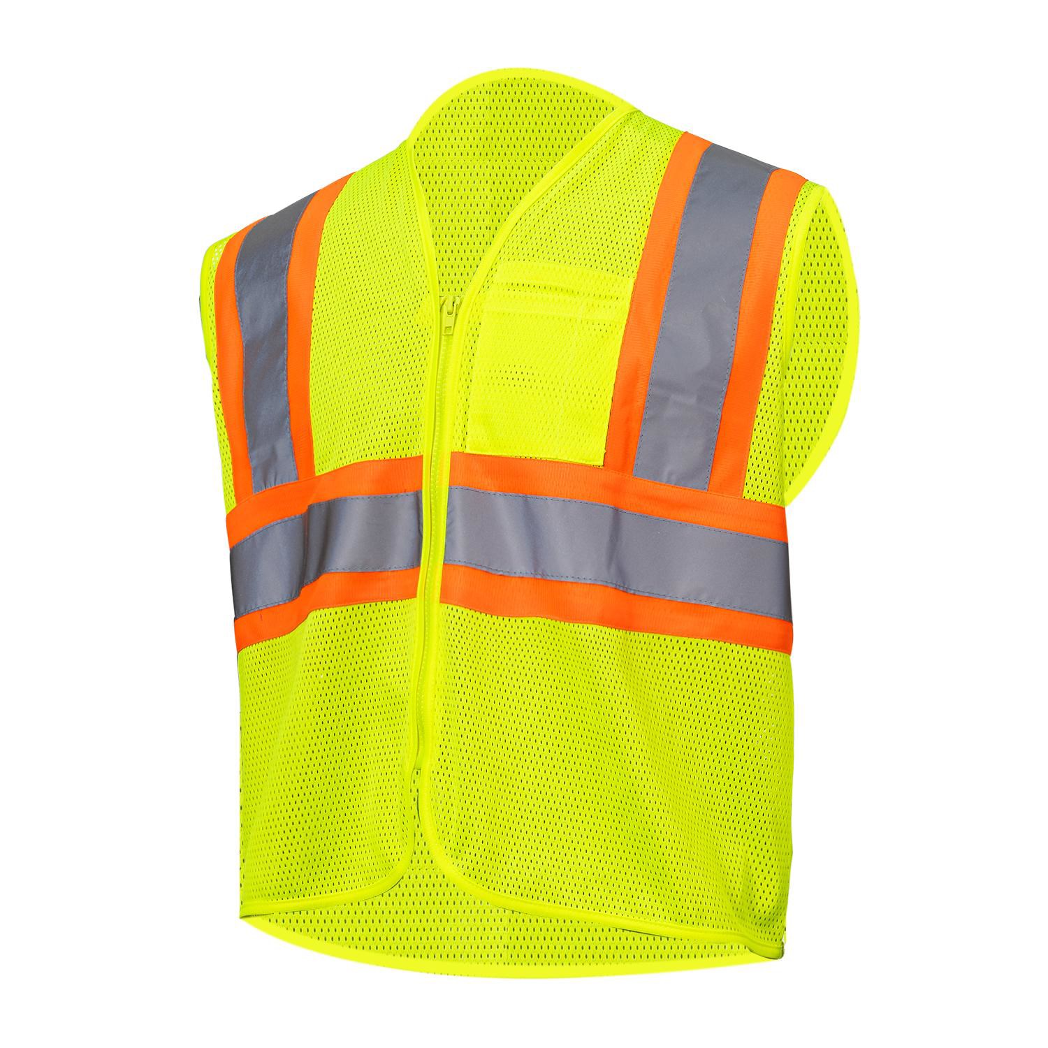 3.8 Oz. Polyester Class 2 Two Tone Reflective Tape Safety Vest With Pocket 4