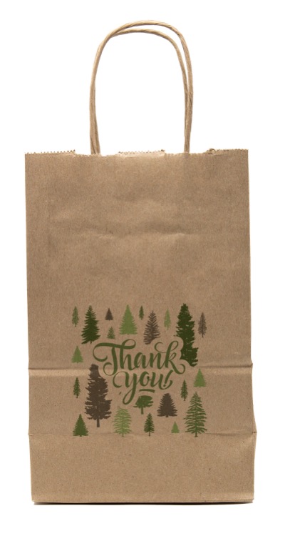 Evergreen Predesigned Natural Handled Shopper 5.5" x 8.375" x 3.25"
