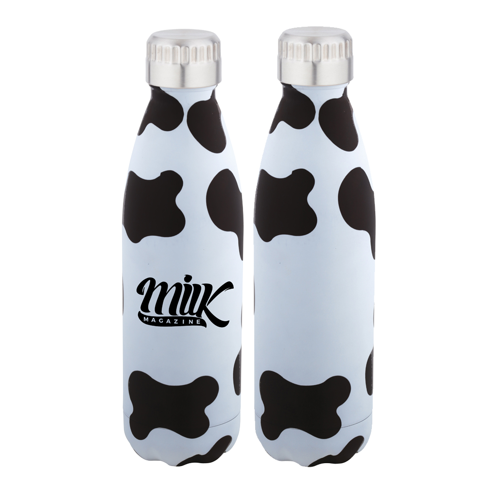 Cow, custom water bottle with logo imprint 2