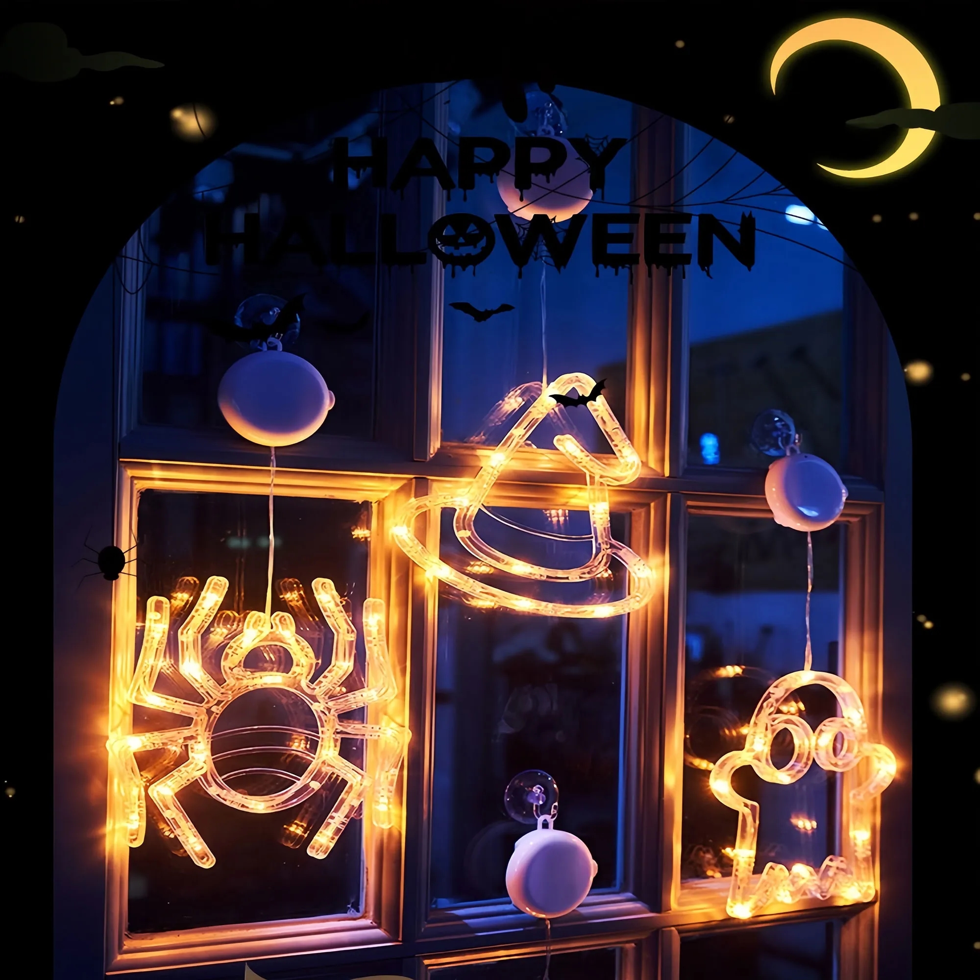 Festive Halloween LED Suction Cup Lights For Decoration 10