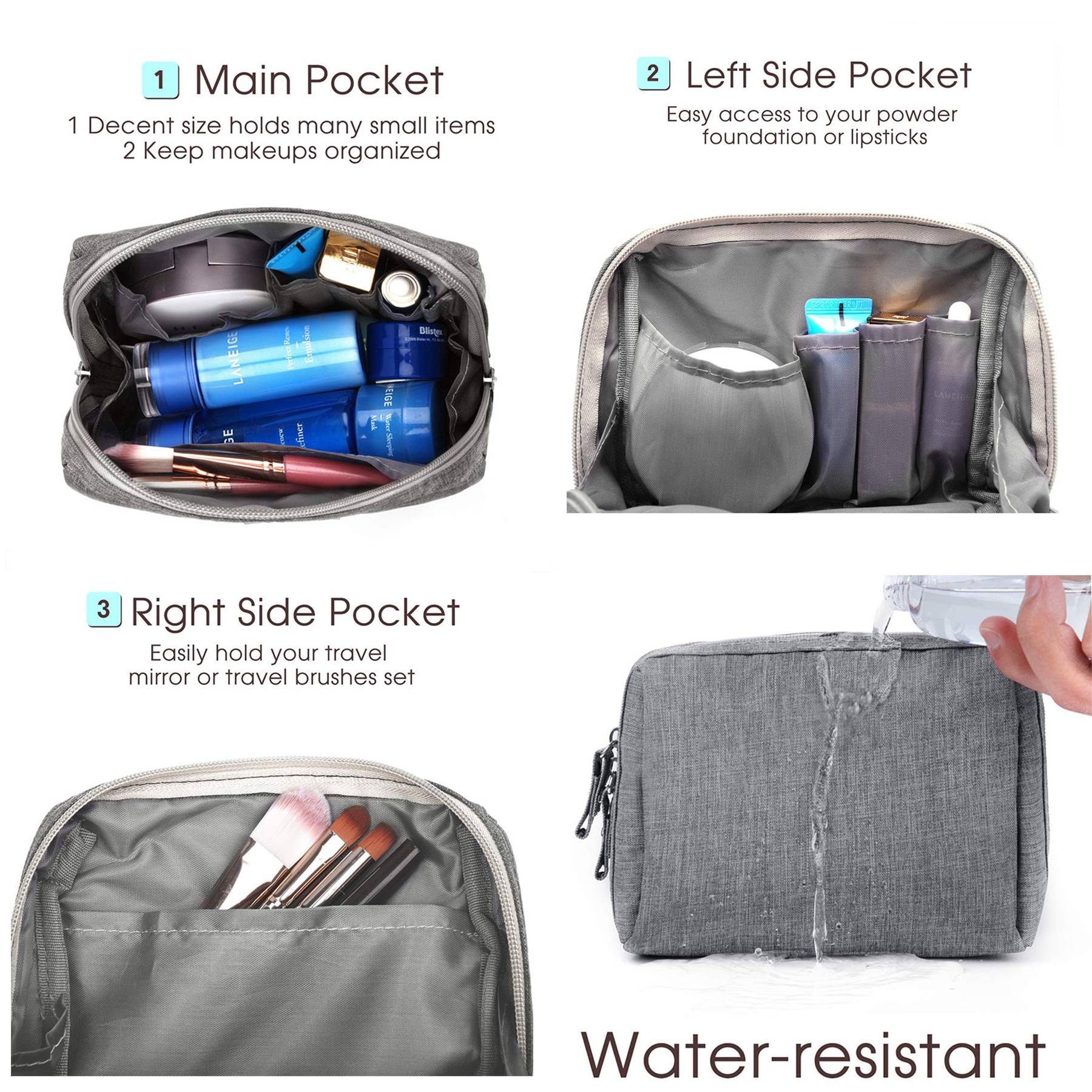 Polyester Travel Toiletry Bag for Men and Women 6