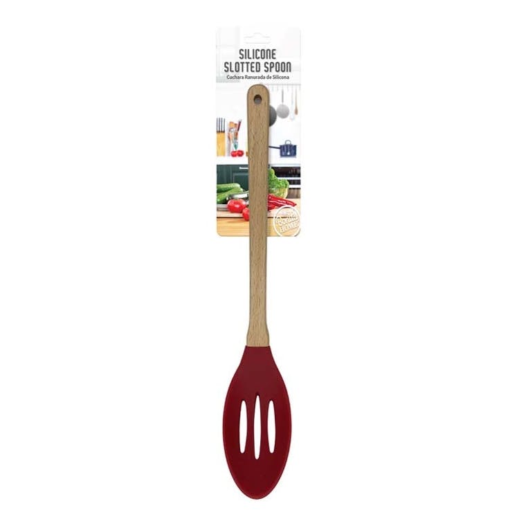 Silicone Slotted Spoons - Red 2