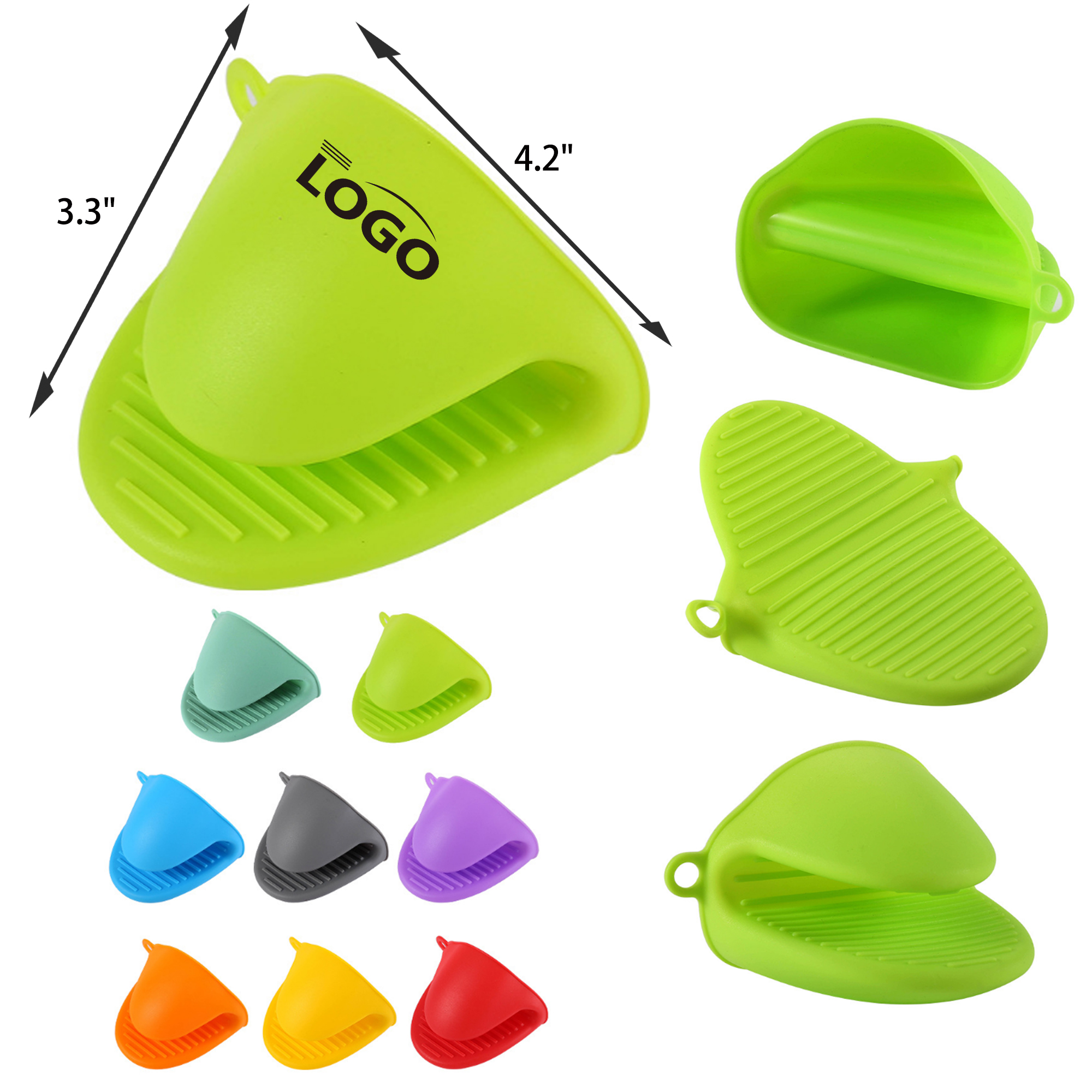 MOQ 50 PCS Flexible Silicone Cooking Pinch Mitt 7