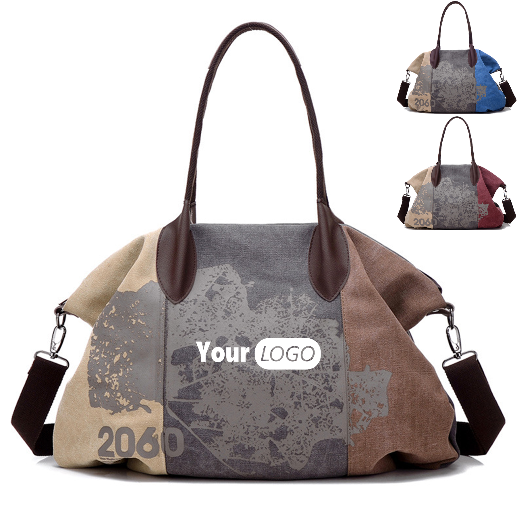 Canvas Daily Purse Shoulder Handbag Tote Shopper Bag Women, custom tote bag with logo imprint 12