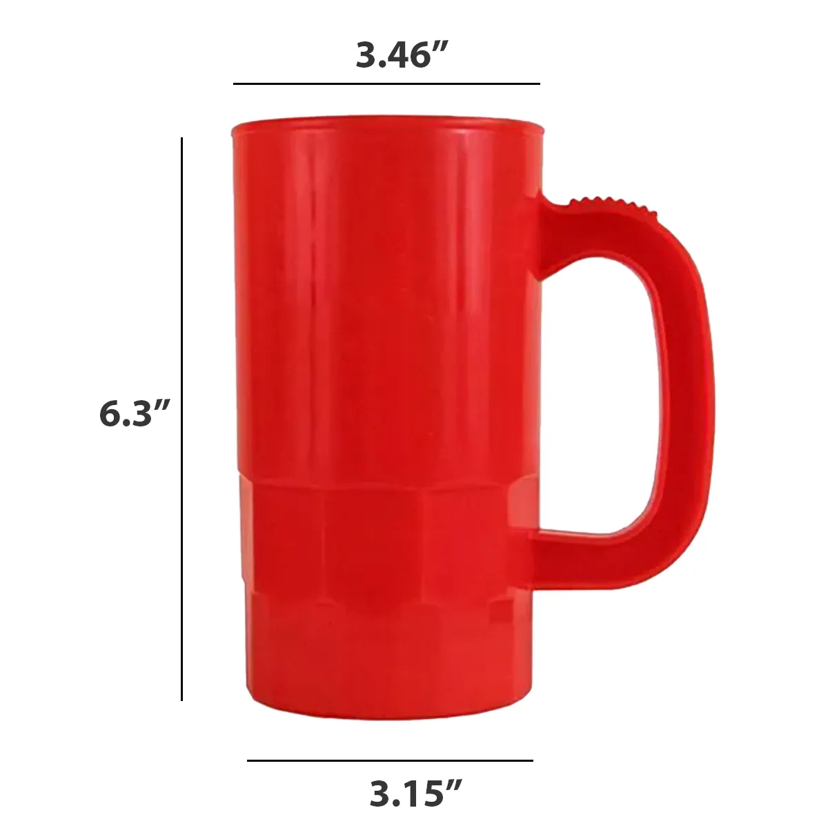 20 Oz. Large Capacity Plastic Beer Steins Stackable Mugs 5