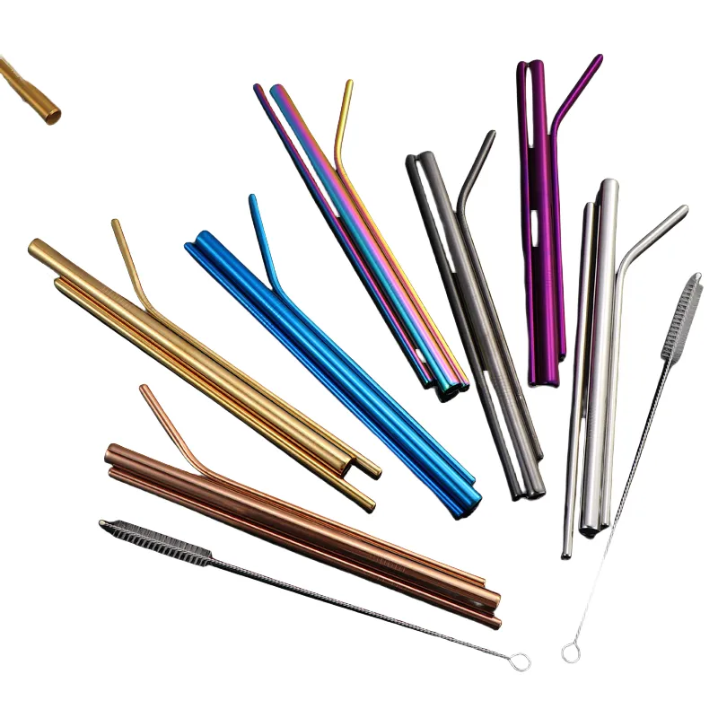 Reusable Stainless Steel Metal Straws 1
