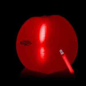 Translucent Red Beach Ball with Glow light Stick