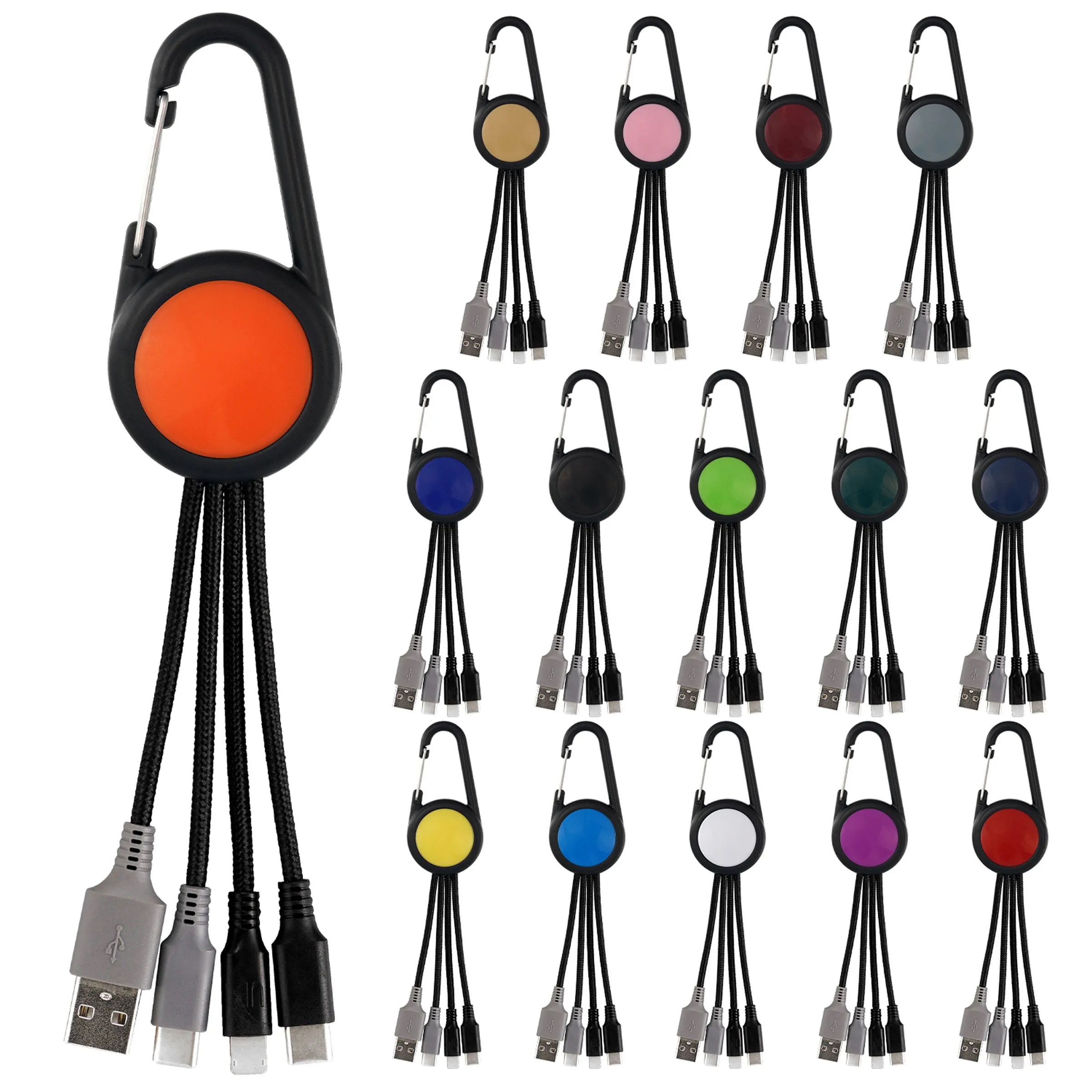 COLORFUL 3-IN-1 CARABINER DUO CHARGING CABLE 10