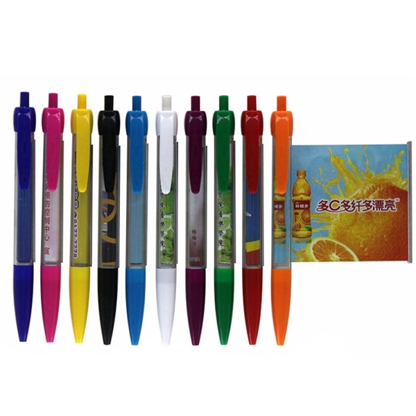 Retractable Plastic Banner Ballpoint Pen 2