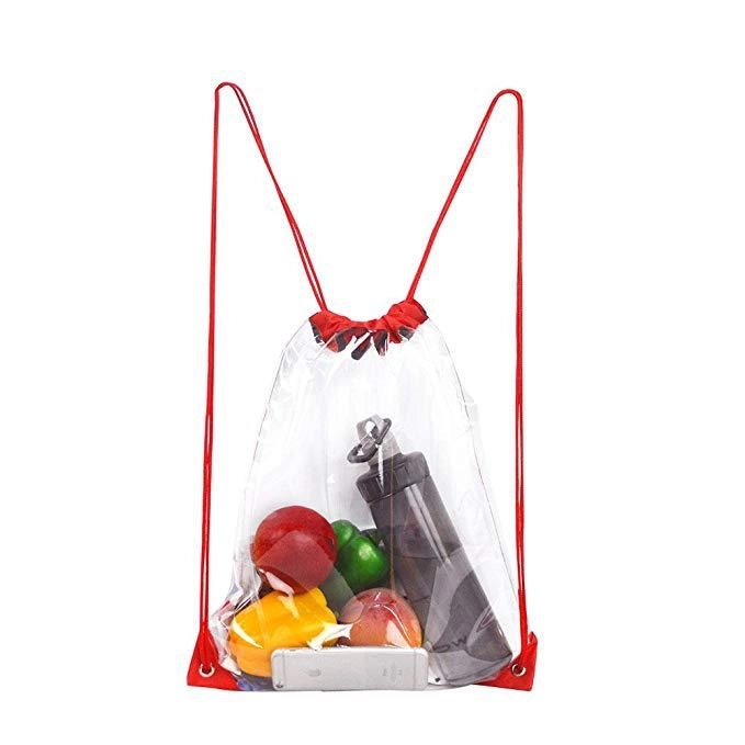 Promotional Clear Plastic Drawstring Bag 7