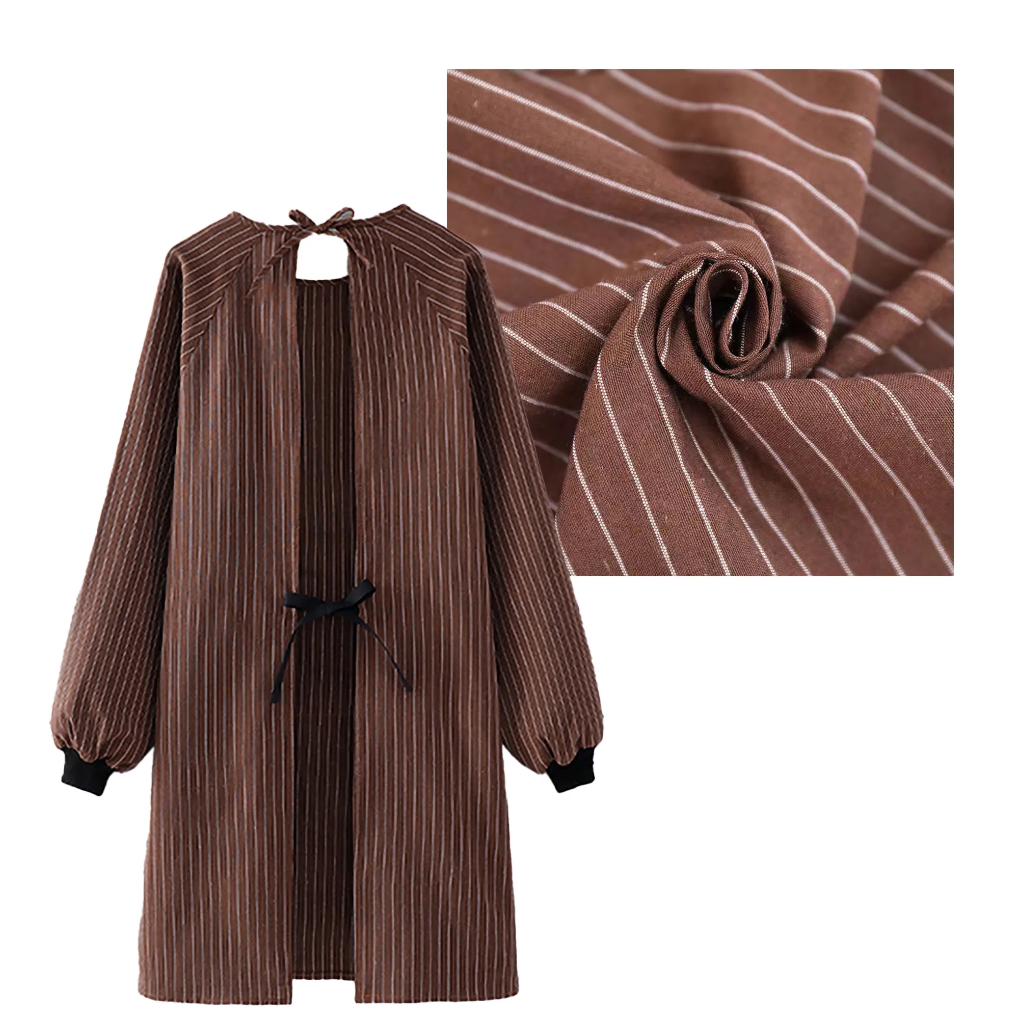Long Sleeve Breathable Apron All-Size Fit Tool Pocket 5