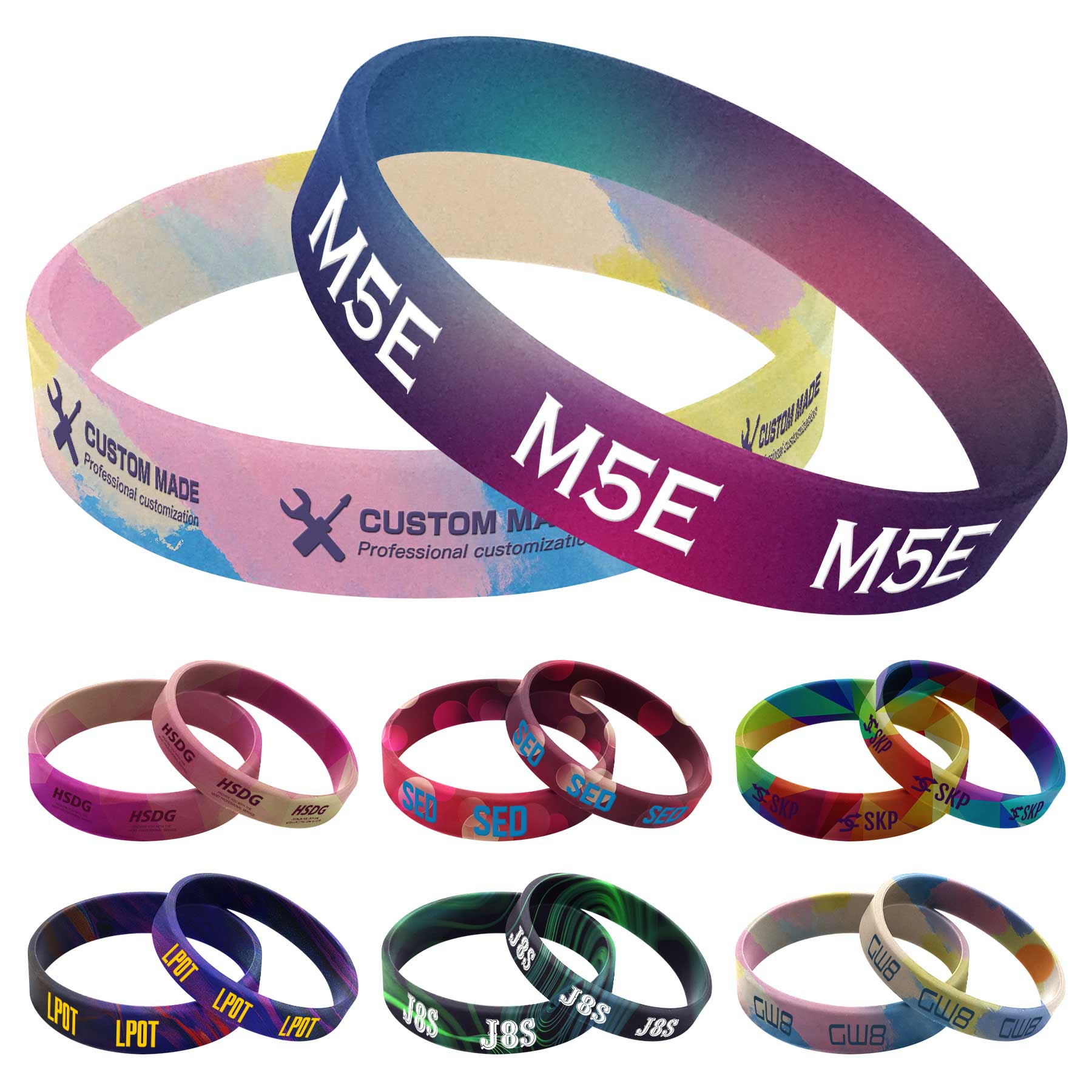 Tie Dye Unisex Silicone Bracelet 2