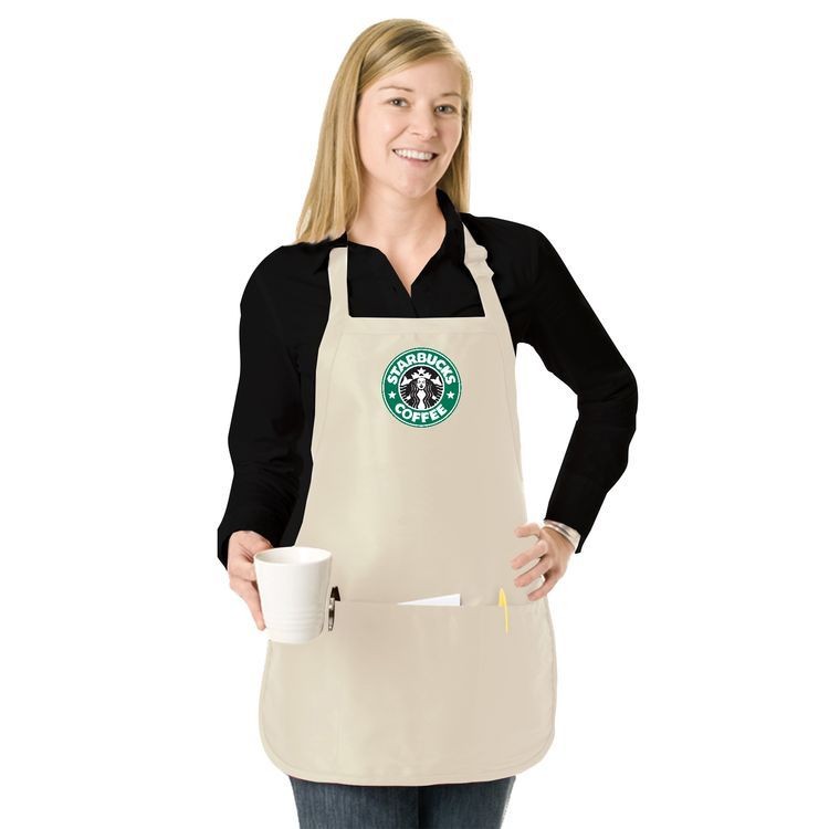 Full/Medium Length Twill Bib Apron with Pouch